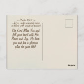 聖書来は、感謝祭とともに彼の前に ポストカード (裏面)