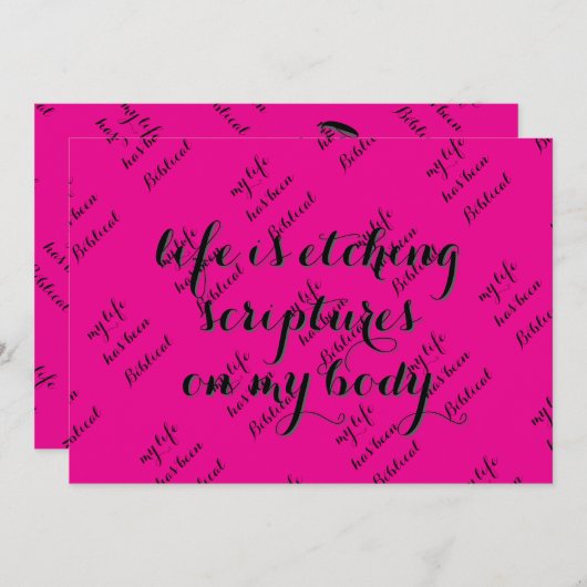 聖書的な人生 招待状 (正面/裏面)