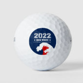 聖書的ミッドタークス2022レッドウェーブゴルフボール ゴルフボール (正面)