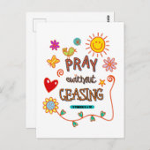 聖書祈の詩文を絶えず ポストカード (正面/裏面)