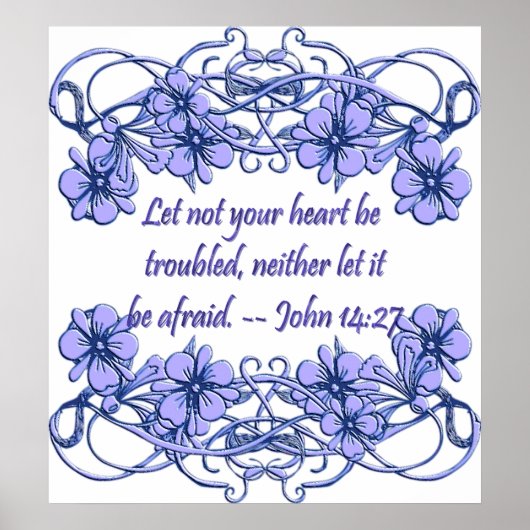 聖書第14章27節のキリスト教のポスター ポスター (正面)