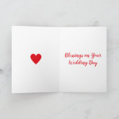 聖書結婚引用文1コリント13愛ハート カード (内部)