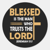 聖書聖なる書物、 経典エレミヤ17 感動的 7 ラウンドシール (正面)