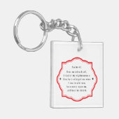 聖書聖なる書物、 経典詩篇4-1キリスト教 キーホルダー (正面左)