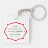 聖書聖なる書物、 経典詩篇4-1キリスト教 キーホルダー (裏面)