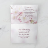 聖書聖句さくらんぼ花イースター シーズンカード (内部)