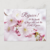 聖書聖句さくらんぼ花イースター ポストカード (正面)