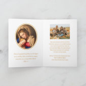 聖書聖句と写真宗教カトリックのクリスマス シーズンカード (内部)