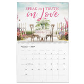 聖書聖句の美しい自然水彩カレンダー カレンダー (2月 2027)