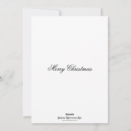 聖書聖句イエスキリスト雪片クリスマス シーズンカード (裏面)