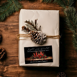 聖書聖句エレガントの世界の光 長方形シール