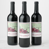 聖書聖句パーソナライズされた聖降誕祭 ワインラベル (ボトル)