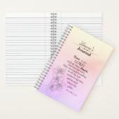 聖書聖句フローラ水色への信頼 ノートブック (内側)