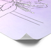 聖書聖句フローラ水色への信頼 ポスター (角)