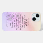 聖書聖句フローラ水色への信頼 Case-Mate iPhoneケース (裏面 (横))