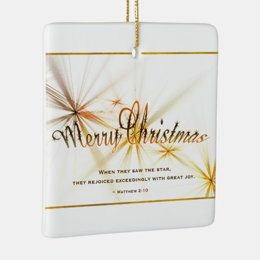 聖書聖句モダンデザインパーソナライズされた セラミックオーナメント (右)