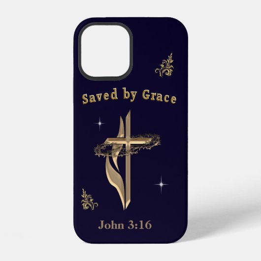 聖書聖句救by Grace iPhoneケース (裏面)