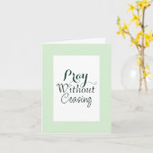 聖書聖句祈キリスト教祈りの言葉緑と白 カード (黄色い花)