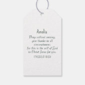 聖書聖句祈キリスト教祈りの言葉緑と白 ギフトタグ (裏面)