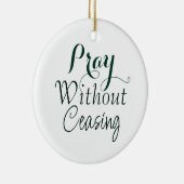 聖書聖句祈キリスト教祈りの言葉緑と白 セラミックオーナメント (右)
