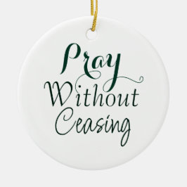 聖書聖句祈キリスト教祈りの言葉緑と白 セラミックオーナメント