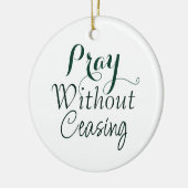 聖書聖句祈キリスト教祈りの言葉緑と白 セラミックオーナメント (左)
