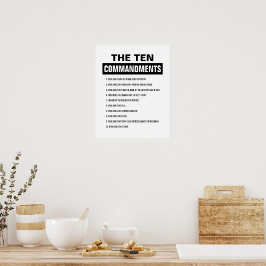 聖書聖書聖書十戒 ポスター (キッチン)