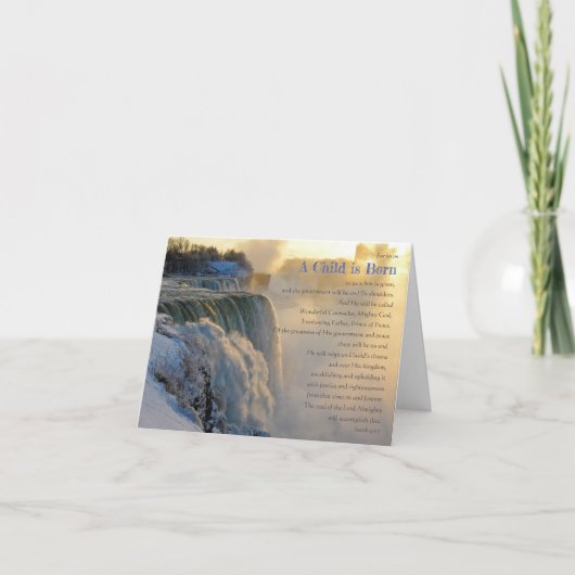 聖書詩イザヤ9:6-7クリスマスカード カード (正面)