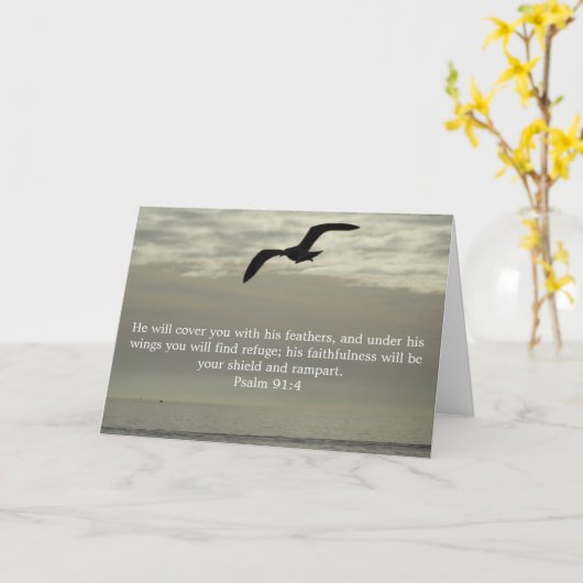 聖書詩キリスト教勇気付けられるカード カード (黄色い花)