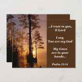 聖書詩篇31:14 私の時はあなたの手に ポストカード (正面/裏面)