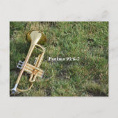 聖書詩篇95:6-7 礼拝しよう ポストカード (裏面)