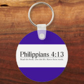 聖書読ピリピ4:13 キーホルダー (正面)