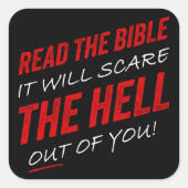 聖書読 – それは地獄を怖がらせるだろう スクエアシール (正面)
