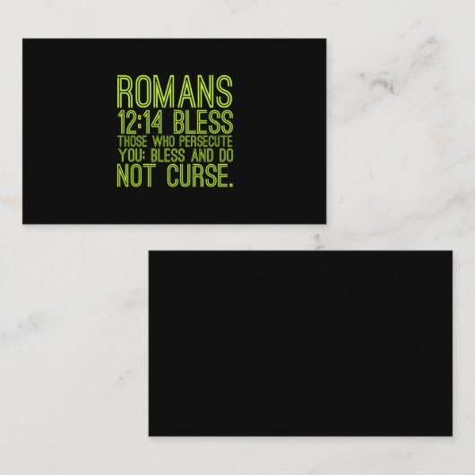 聖書賛美のイエス・クリスティアを迫害する人々 名刺 (正面/裏面)