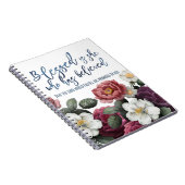 聖書賛美の引用文を持つ女 ノートブック (右側)