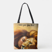 聖書通過与えの獅子と女を休ませよう トートバッグ (裏面)