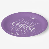 聖書道紅色楽しいクリスマス ペーパープレート (アングル)