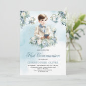 聖書青フォーマルフローラ 招待状 (スタンド正面)