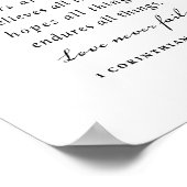 聖書1コリント13:7-8 ポスター (角)