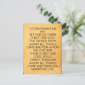聖書1コリント8:6はがき ポストカード (スタンド正面)