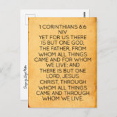 聖書1コリント8:6はがき ポストカード (正面/裏面)
