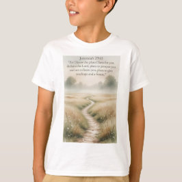 聖書 エレミヤ書29:11 キリスト教の子供用Tシャツ Tシャツ