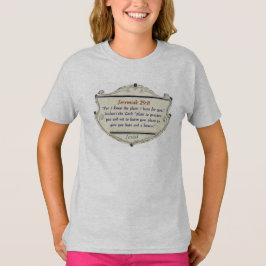 聖書 エレミヤ書29:11 クリスチャンガールのTシャツ Tシャツ