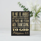 聖書（キリスト教）- フィリピ人への手紙4:6 ポストカード (スタンド正面)