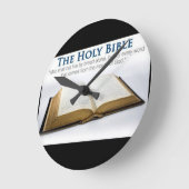 聖書 ラウンド壁時計 (傾斜)