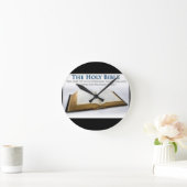 聖書 ラウンド壁時計 (ホーム)