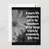 聖書 ルカ12:15 ポストカード (正面/裏面)