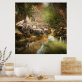 聖書 – 主は私の羊飼いだ – 1910 ポスター (キッチン)