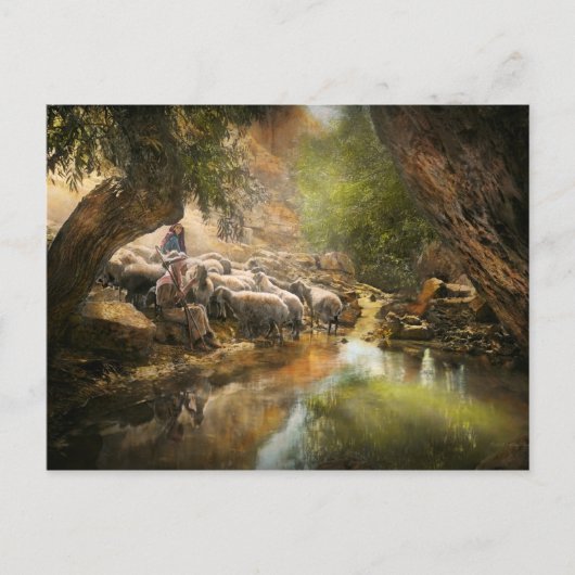 聖書 – 主は私の羊飼いだ – 1910 ポストカード (正面)