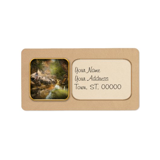 聖書 – 主は私の羊飼いだ – 1910 ラベル (正面)